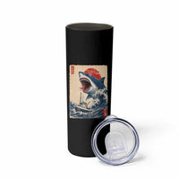 Megalodon Shark Japanese Vintage Graphic Ukiyo e Art Skinny Tumbler