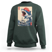 Megalodon Shark Japanese Vintage Graphic Ukiyo e Art Sweatshirt