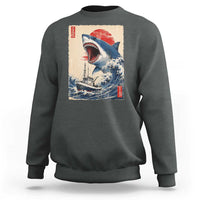 Megalodon Shark Japanese Vintage Graphic Ukiyo e Art Sweatshirt