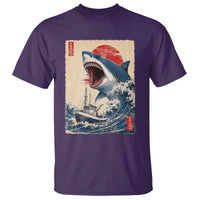 Megalodon Shark Japanese Vintage Graphic Ukiyo e Art T Shirt