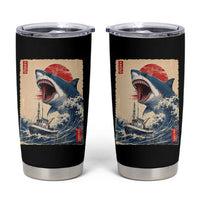 Megalodon Shark Japanese Vintage Graphic Ukiyo e Art Tumbler Cup