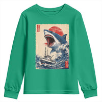Megalodon Shark Japanese Vintage Graphic Ukiyo e Art Youth Sweatshirt