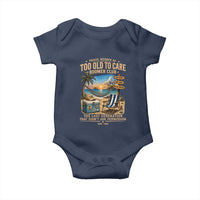 Proud Member of Too Old To Care Boomer Club Baby Onesie Funny Baby Boomer Retire Summer Vacation