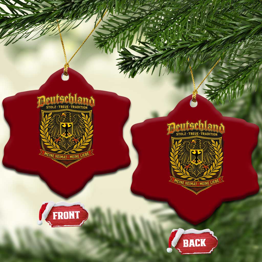German Heritage Pride Ceramic Ornament Deutschland Stolz Treue Tradition Meine Heimat Meine Liebe - Wonder Print Shop