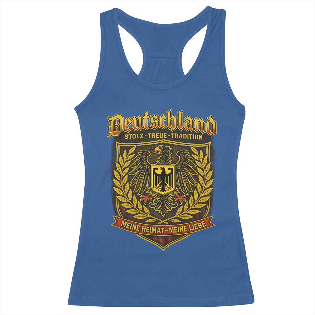 German Heritage Pride Racerback Tank Top Deutschland Stolz Treue Tradition Meine Heimat Meine Liebe - Wonder Print Shop