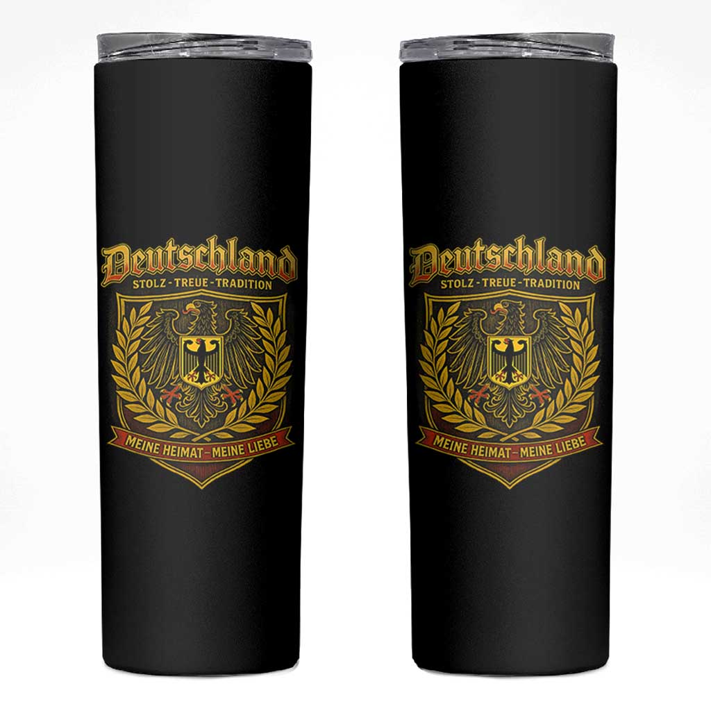German Heritage Pride Skinny Tumbler Deutschland Stolz Treue Tradition Meine Heimat Meine Liebe - Wonder Print Shop