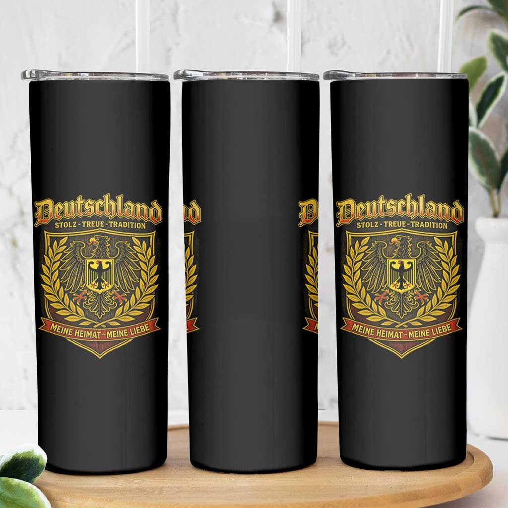 German Heritage Pride Skinny Tumbler Deutschland Stolz Treue Tradition Meine Heimat Meine Liebe - Wonder Print Shop
