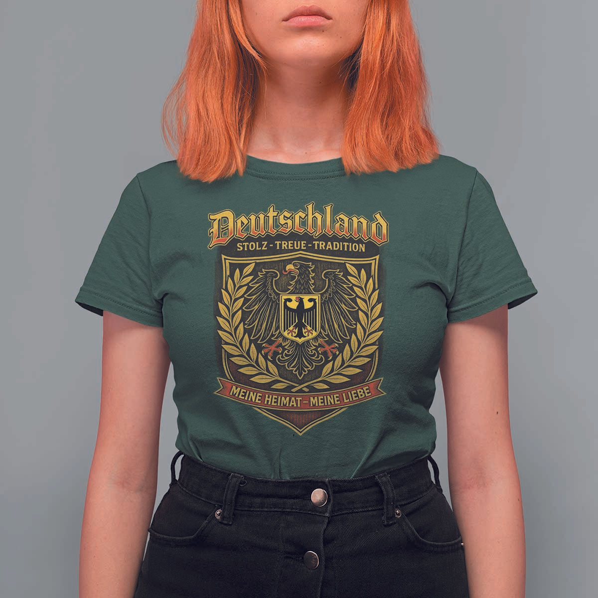 German Heritage Pride T Shirt For Women Deutschland Stolz Treue Tradition Meine Heimat Meine Liebe - Wonder Print Shop