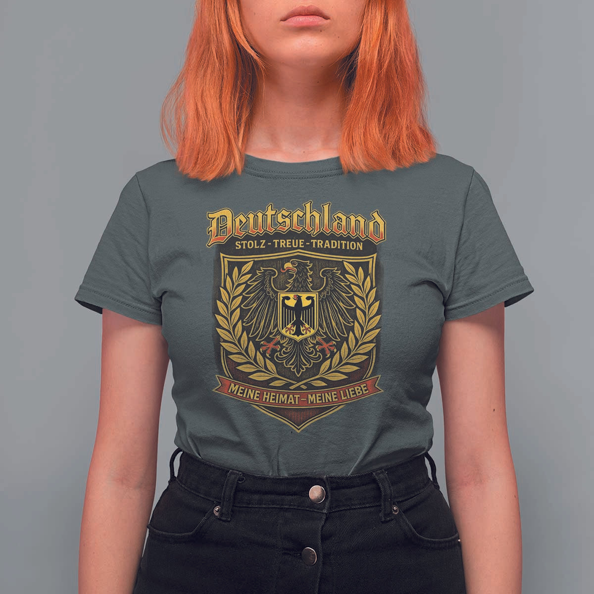 German Heritage Pride T Shirt For Women Deutschland Stolz Treue Tradition Meine Heimat Meine Liebe - Wonder Print Shop
