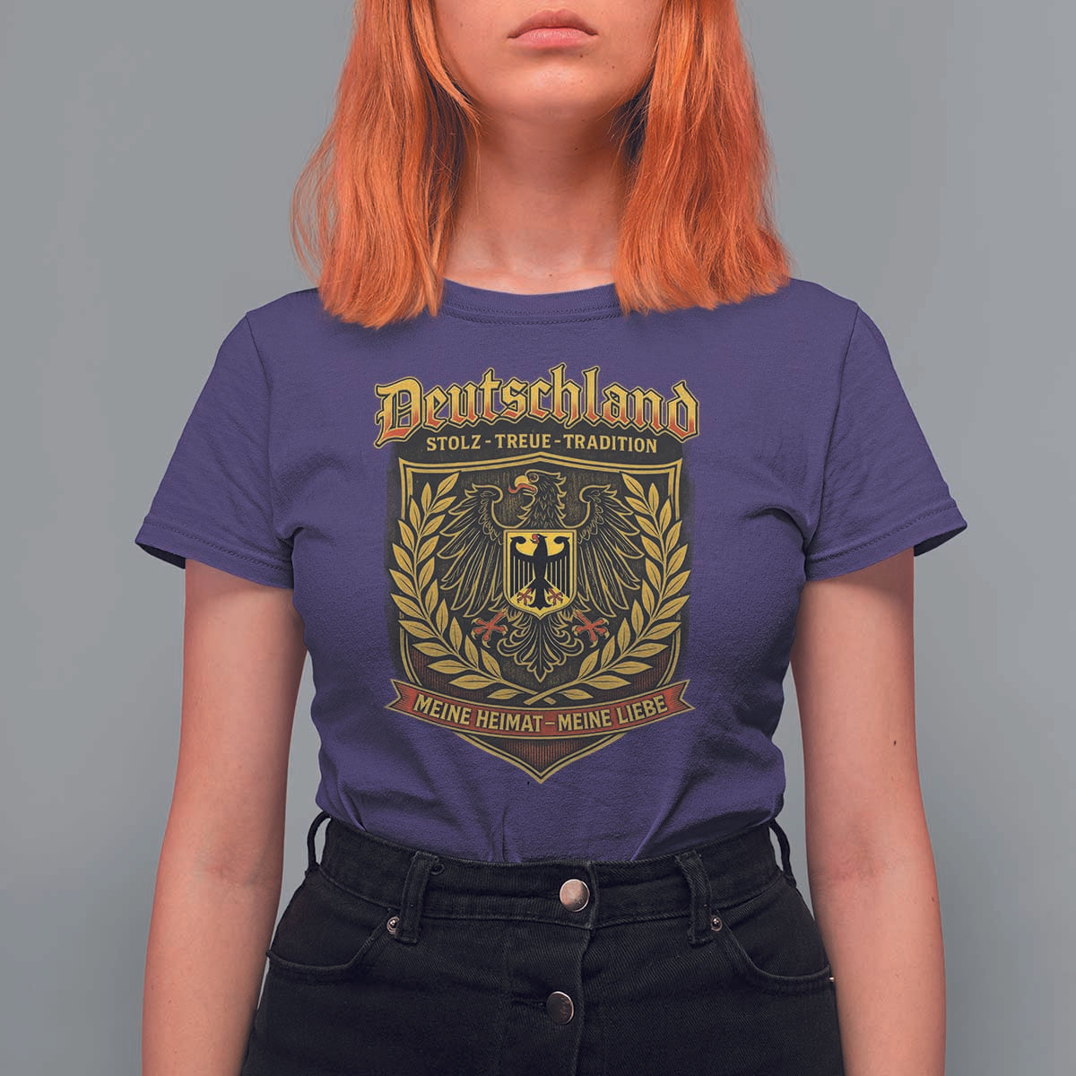 German Heritage Pride T Shirt For Women Deutschland Stolz Treue Tradition Meine Heimat Meine Liebe - Wonder Print Shop