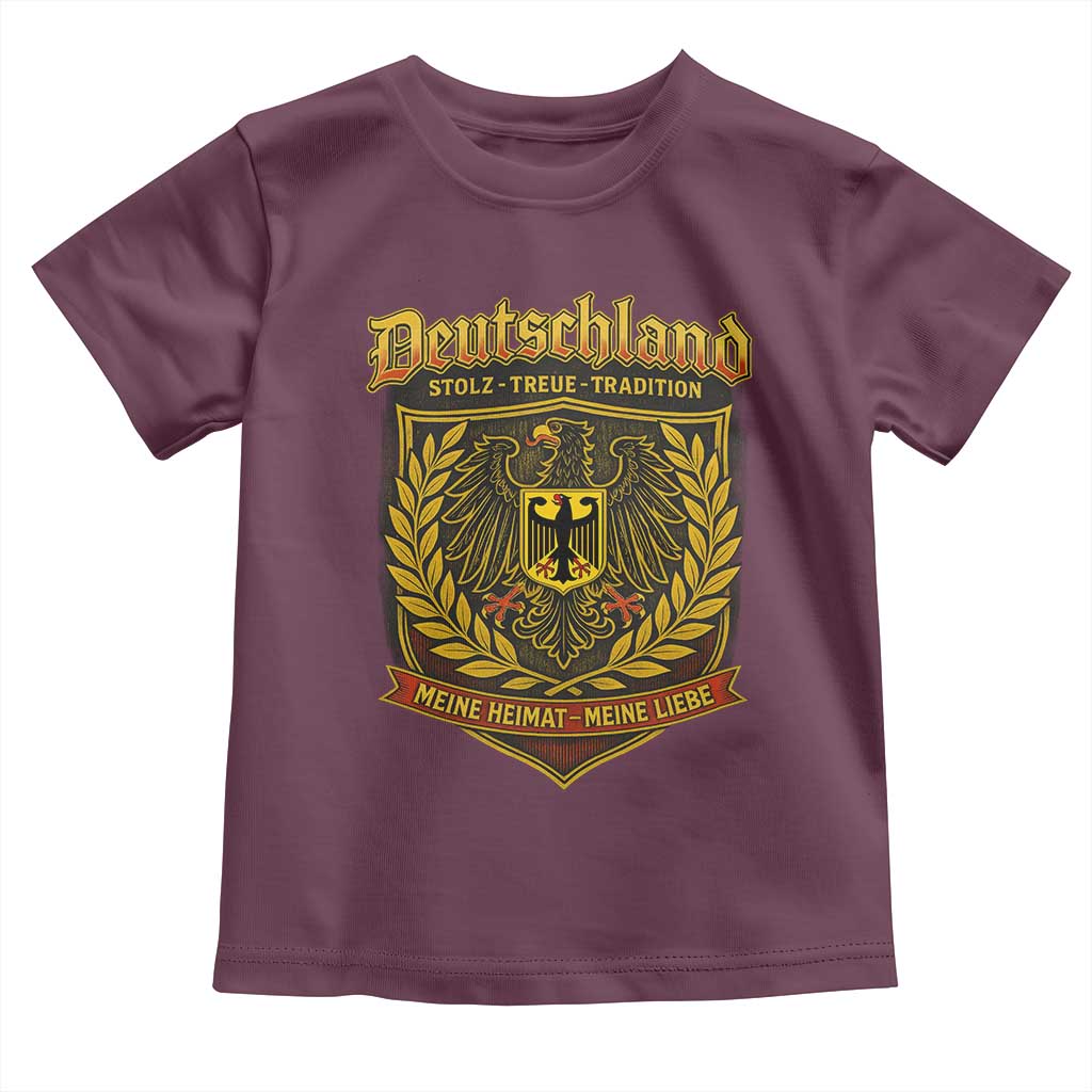 German Heritage Pride Toddler T Shirt Deutschland Stolz Treue Tradition Meine Heimat Meine Liebe - Wonder Print Shop