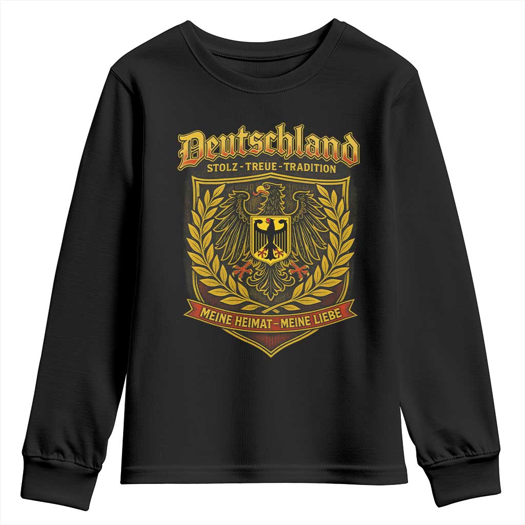 German Heritage Pride Youth Sweatshirt Deutschland Stolz Treue Tradition Meine Heimat Meine Liebe - Wonder Print Shop