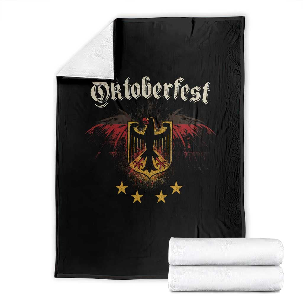 Oktoberfest German Drinking Festival Throw Blanket Bundesadler Coat of Arms Star - Wonder Print Shop