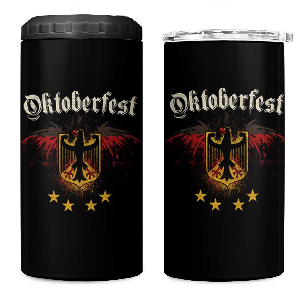 Oktoberfest German Drinking Festival 4 in 1 Can Cooler Tumbler Bundesadler Coat of Arms Star - Wonder Print Shop