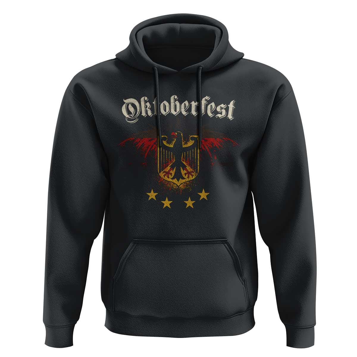 Oktoberfest German Drinking Festival Hoodie Bundesadler Coat of Arms Star - Wonder Print Shop