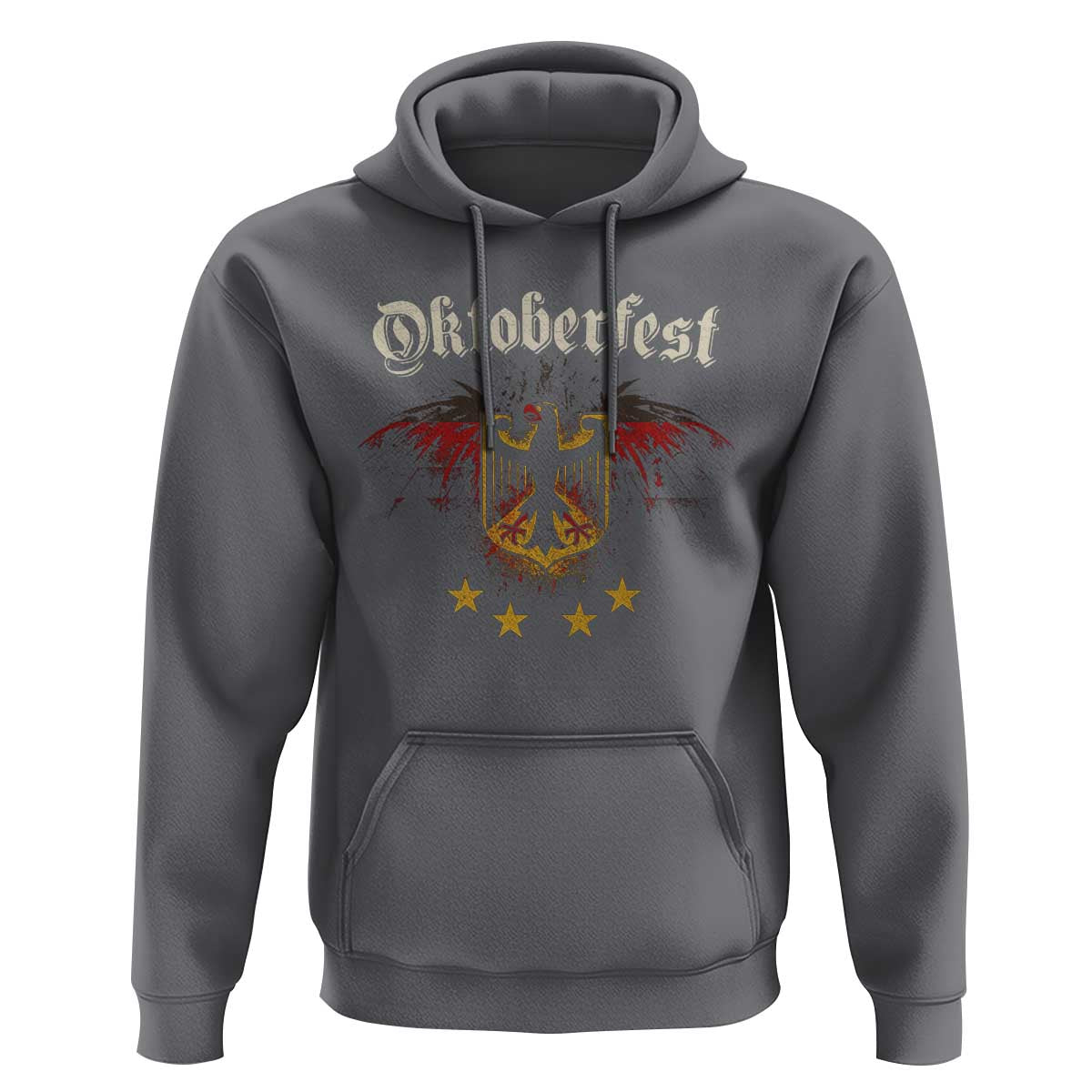 Oktoberfest German Drinking Festival Hoodie Bundesadler Coat of Arms Star - Wonder Print Shop