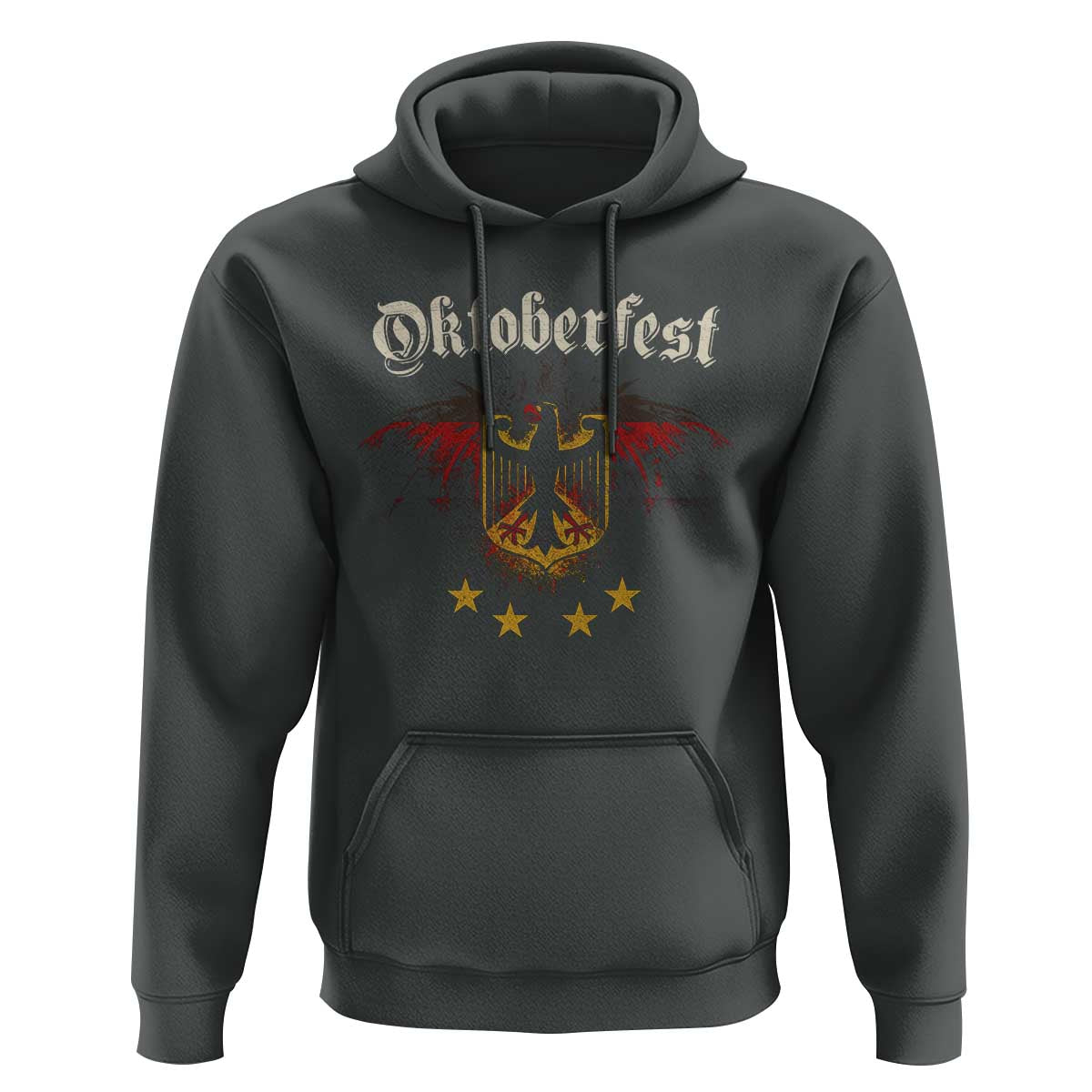 Oktoberfest German Drinking Festival Hoodie Bundesadler Coat of Arms Star - Wonder Print Shop