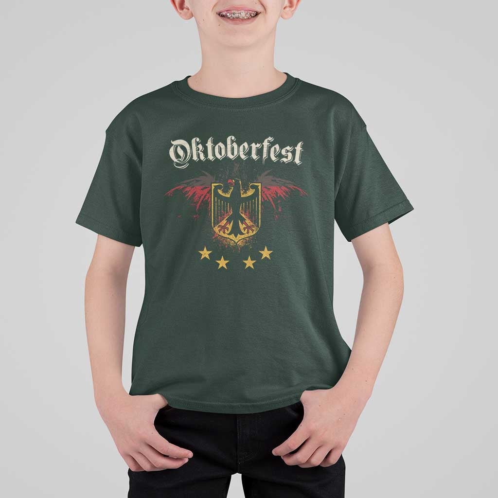 Oktoberfest German Drinking Festival T Shirt For Kid Bundesadler Coat of Arms Star - Wonder Print Shop