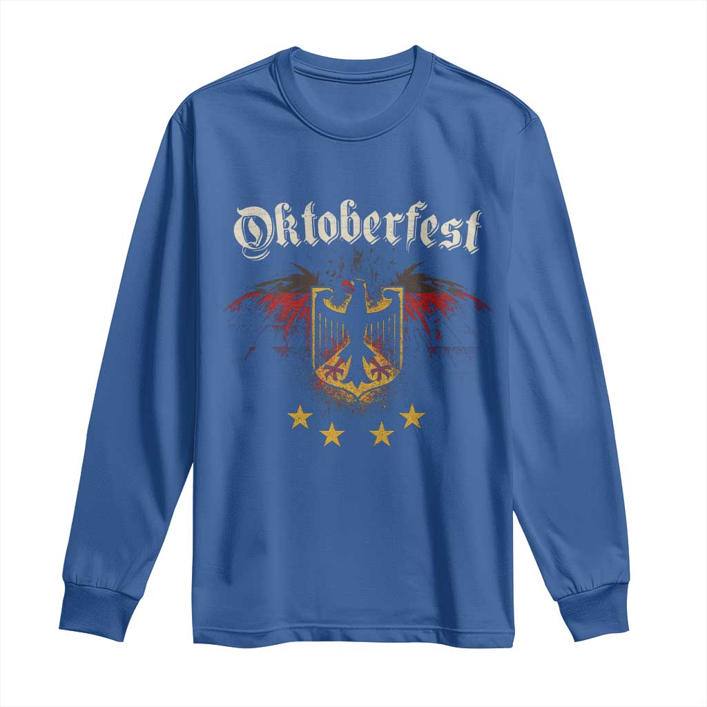 Oktoberfest German Drinking Festival Long Sleeve Shirt Bundesadler Coat of Arms Star - Wonder Print Shop