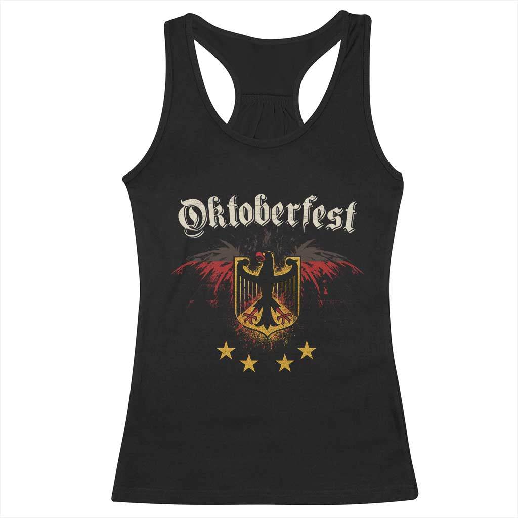 Oktoberfest German Drinking Festival Racerback Tank Top Bundesadler Coat of Arms Star - Wonder Print Shop