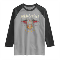 Oktoberfest German Drinking Festival Raglan Shirt Bundesadler Coat of Arms Star - Wonder Print Shop
