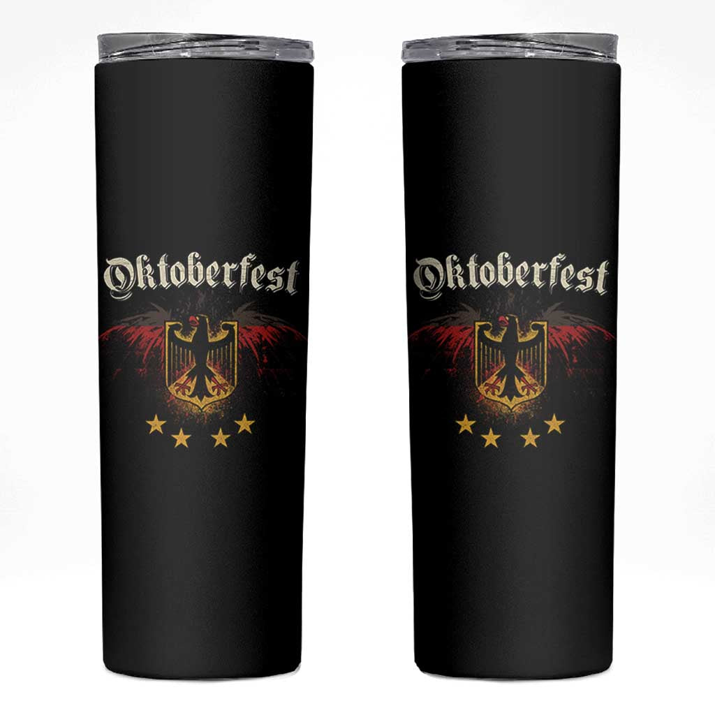 Oktoberfest German Drinking Festival Skinny Tumbler Bundesadler Coat of Arms Star - Wonder Print Shop