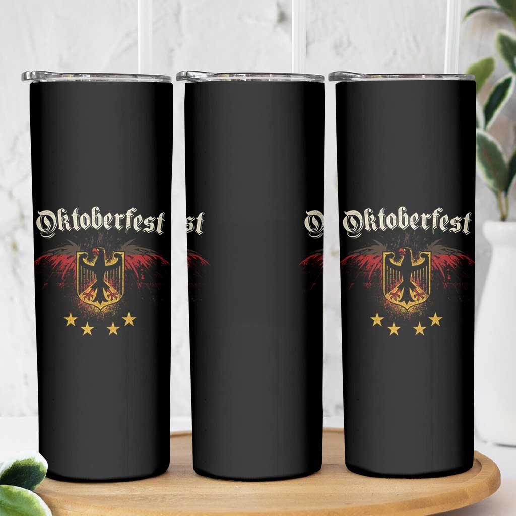 Oktoberfest German Drinking Festival Skinny Tumbler Bundesadler Coat of Arms Star - Wonder Print Shop