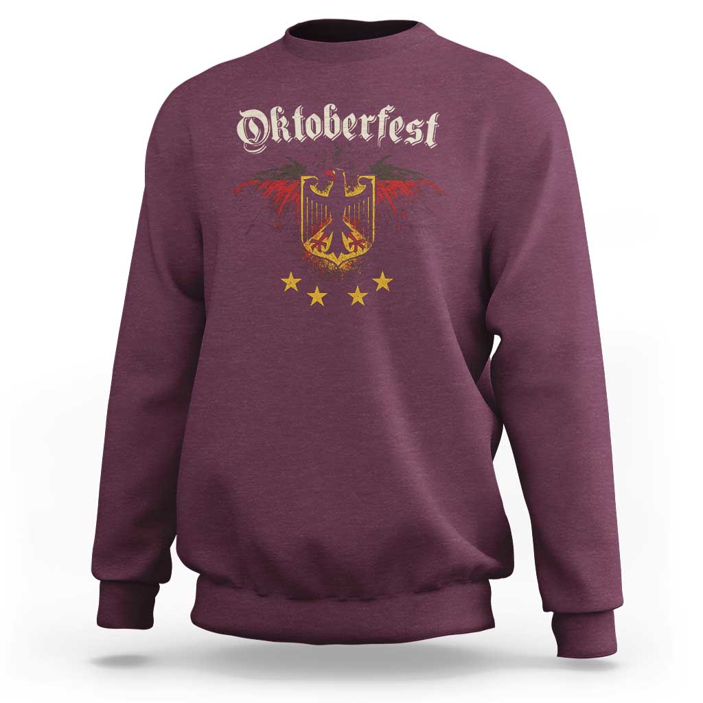 Oktoberfest German Drinking Festival Sweatshirt Bundesadler Coat of Arms Star - Wonder Print Shop