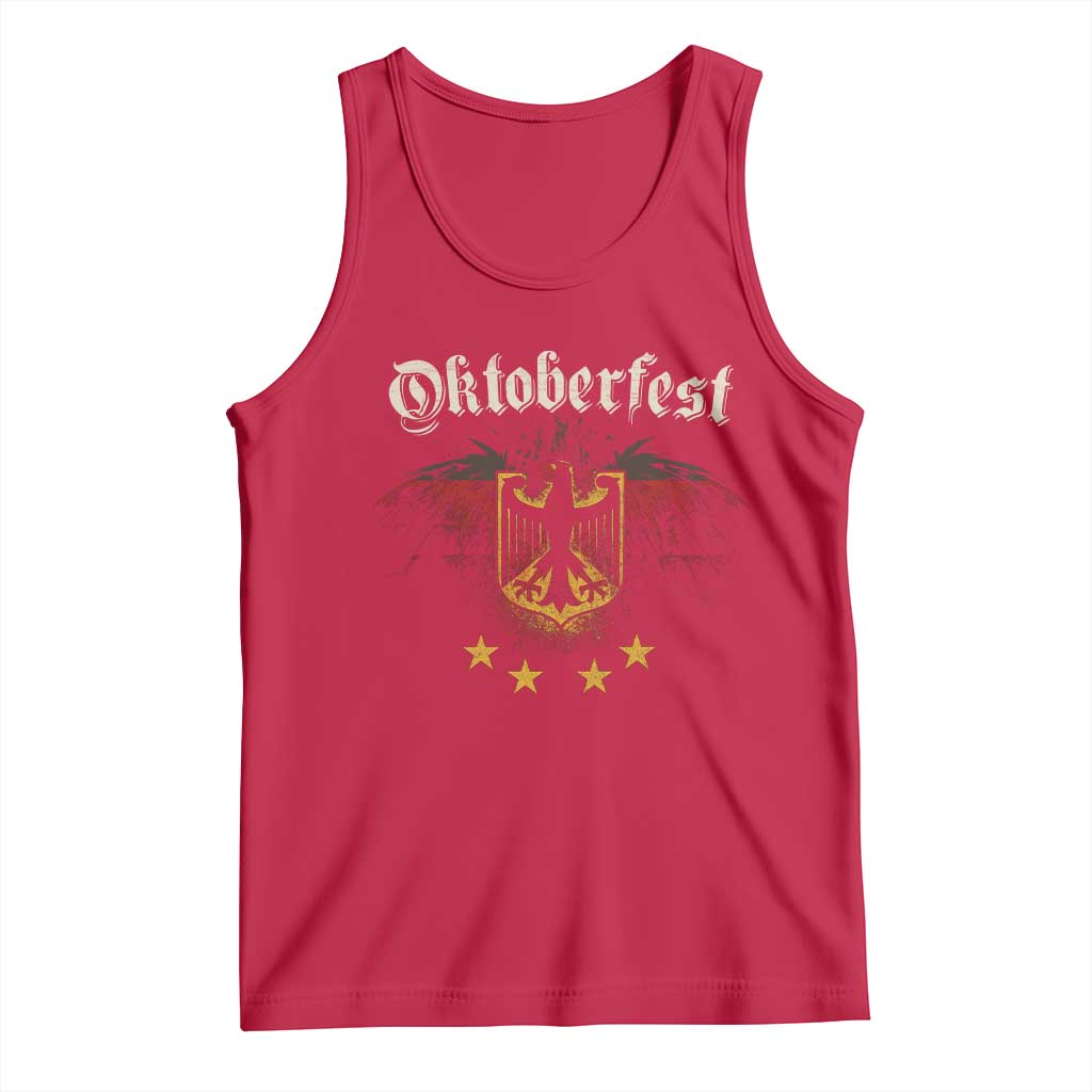 Oktoberfest German Drinking Festival Tank Top Bundesadler Coat of Arms Star - Wonder Print Shop