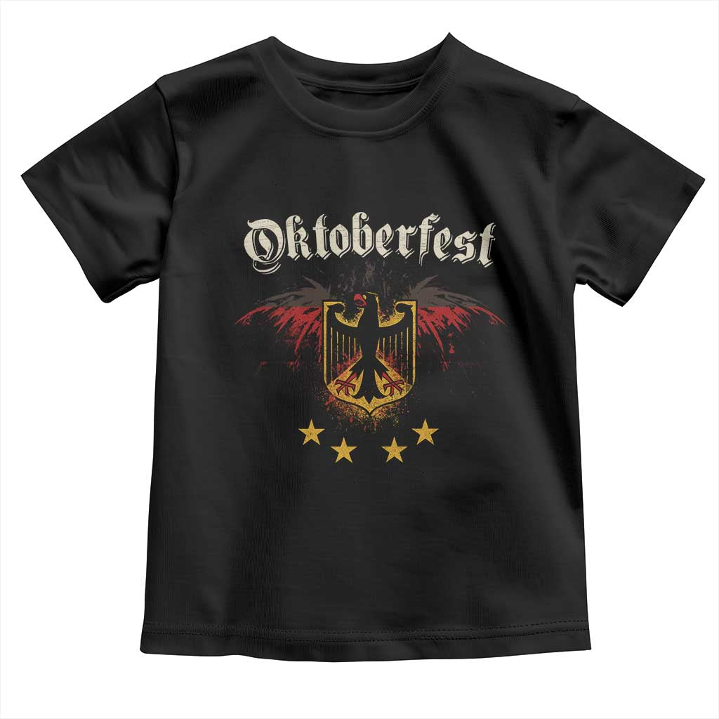 Oktoberfest German Drinking Festival Toddler T Shirt Bundesadler Coat of Arms Star - Wonder Print Shop