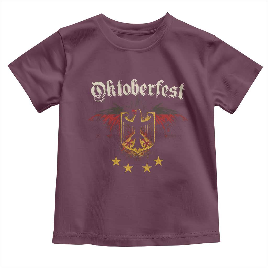 Oktoberfest German Drinking Festival Toddler T Shirt Bundesadler Coat of Arms Star - Wonder Print Shop