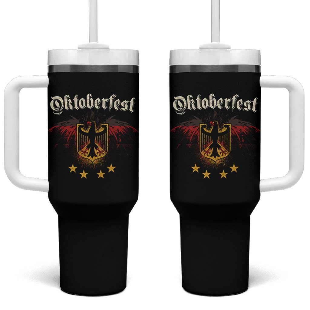 Oktoberfest German Drinking Festival Tumbler With Handle Bundesadler Coat of Arms Star - Wonder Print Shop