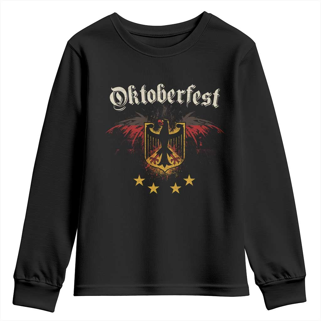 Oktoberfest German Drinking Festival Youth Sweatshirt Bundesadler Coat of Arms Star - Wonder Print Shop