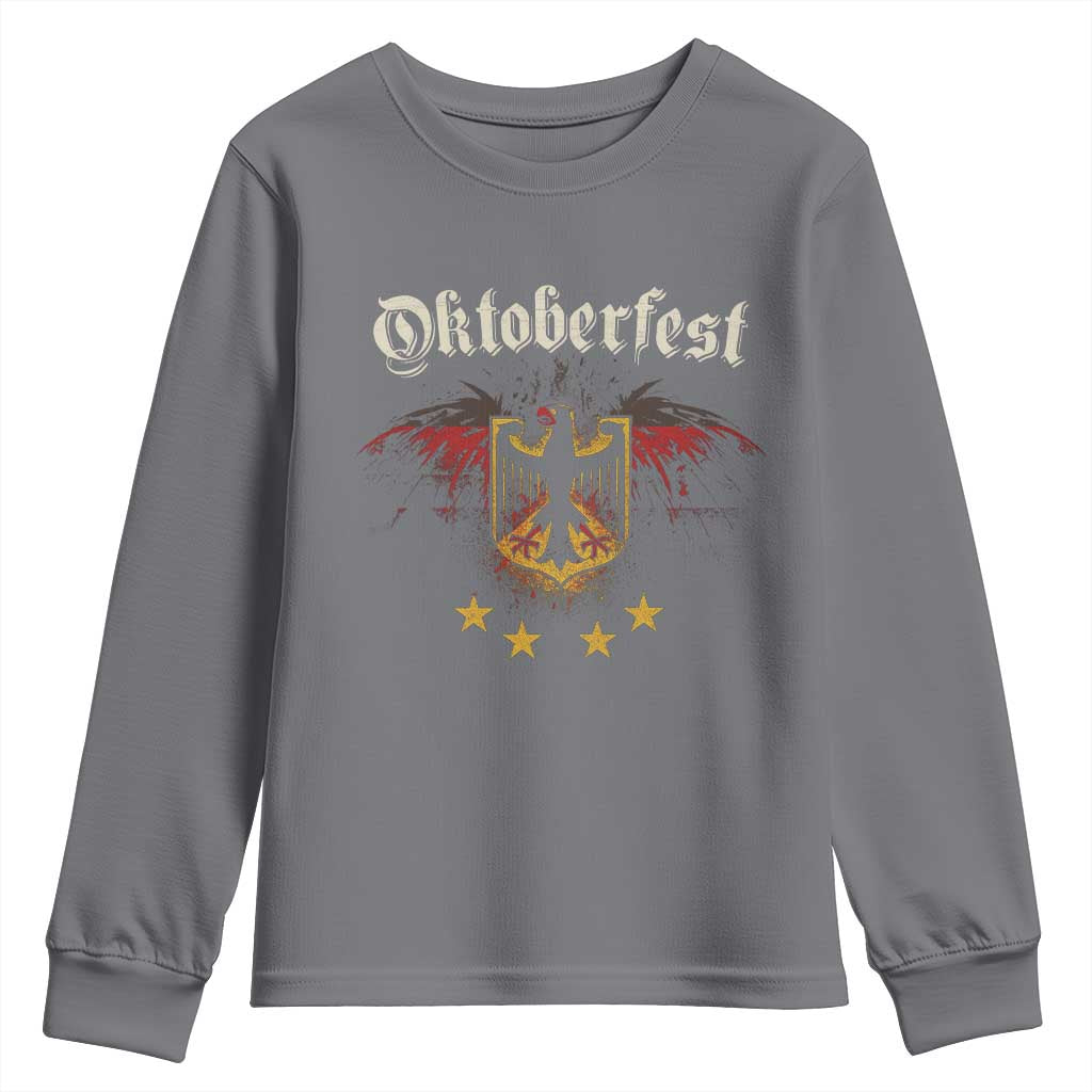Oktoberfest German Drinking Festival Youth Sweatshirt Bundesadler Coat of Arms Star - Wonder Print Shop