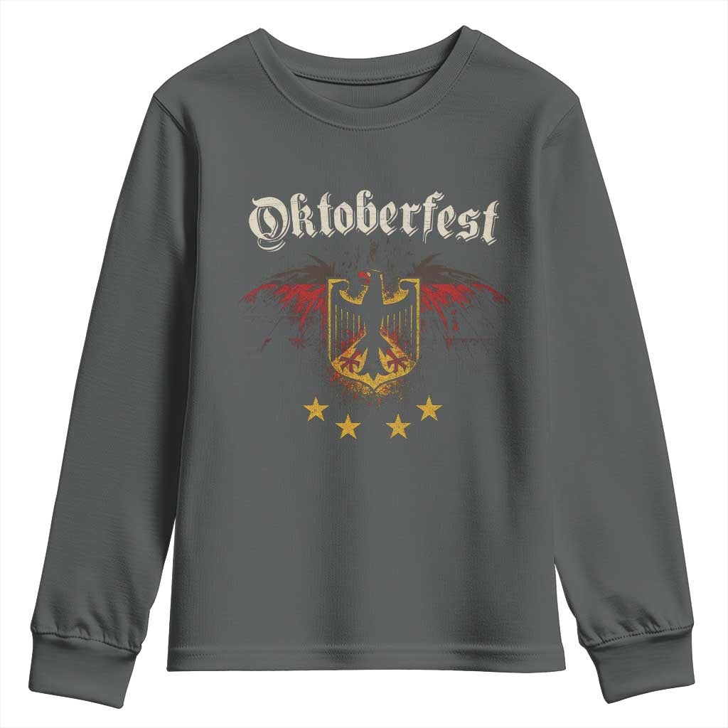Oktoberfest German Drinking Festival Youth Sweatshirt Bundesadler Coat of Arms Star - Wonder Print Shop