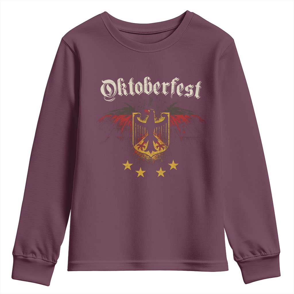 Oktoberfest German Drinking Festival Youth Sweatshirt Bundesadler Coat of Arms Star - Wonder Print Shop