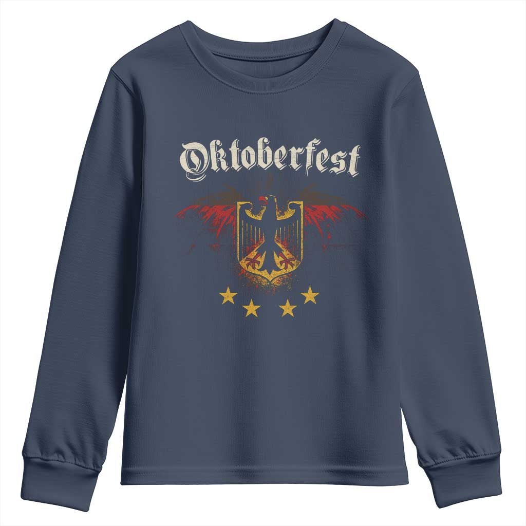Oktoberfest German Drinking Festival Youth Sweatshirt Bundesadler Coat of Arms Star - Wonder Print Shop