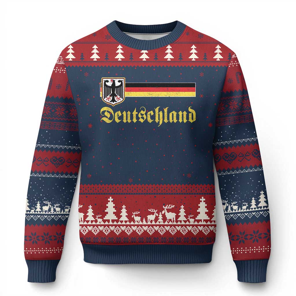 Deutschland German Heritage Pride Ugly Christmas Sweater Bundesadler Coat of Arms - Wonder Print Shop