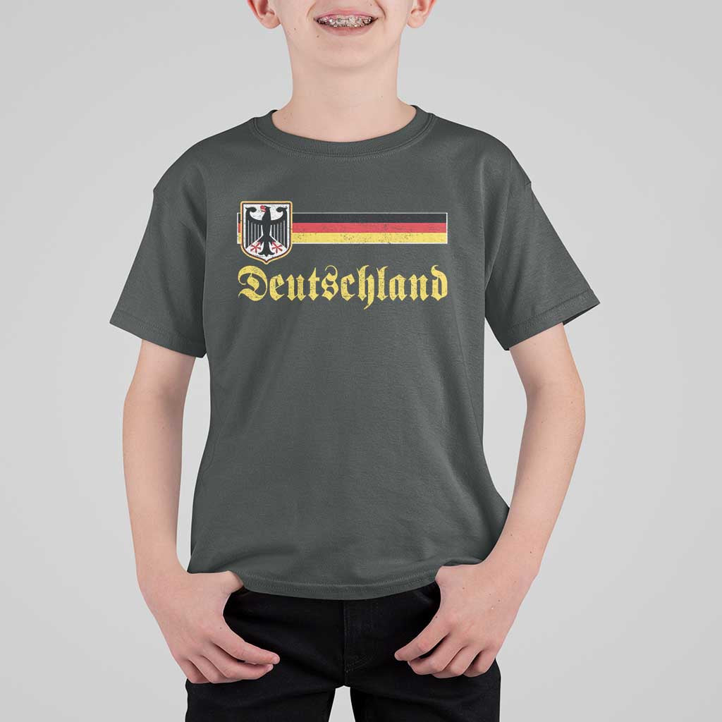 Deutschland German Heritage Pride T Shirt For Kid Bundesadler Coat of Arms - Wonder Print Shop