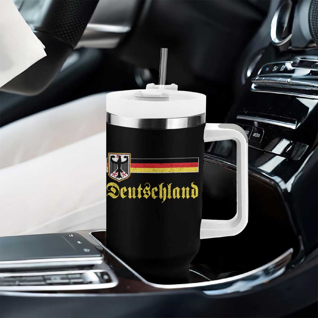 Deutschland German Heritage Pride Tumbler With Handle Bundesadler Coat of Arms - Wonder Print Shop