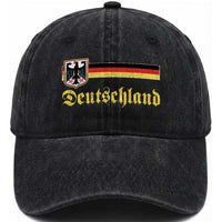 Deutschland German Heritage Pride Washed Cotton Baseball Cap Bundesadler Coat of Arms