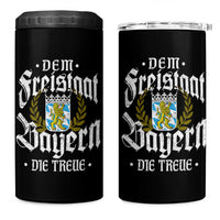 Bayern Bavaria German 4 in 1 Can Cooler Tumbler Dem Freistaat Bayern Die Treue - Wonder Print Shop