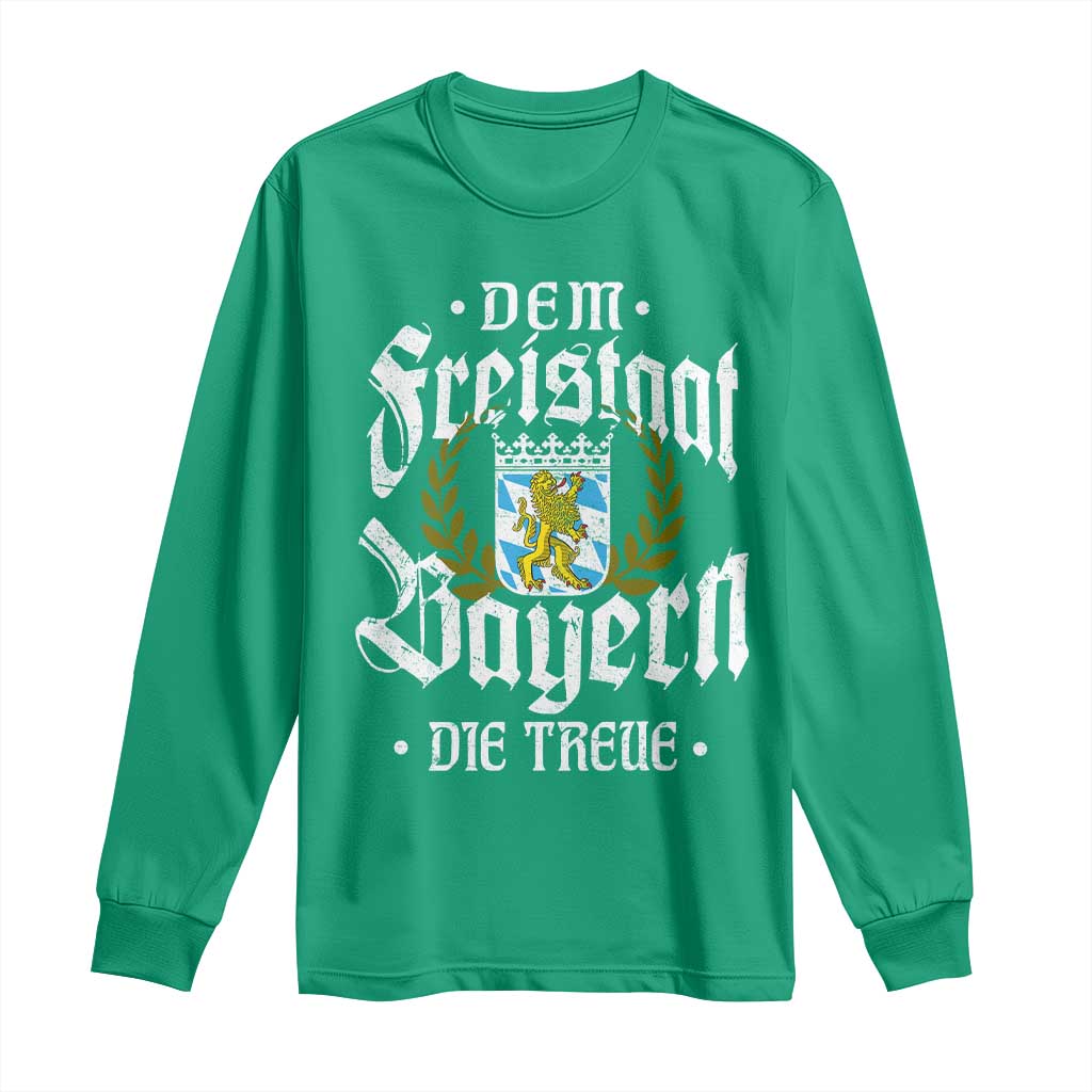 Bayern Bavaria German Long Sleeve Shirt Dem Freistaat Bayern Die Treue - Wonder Print Shop