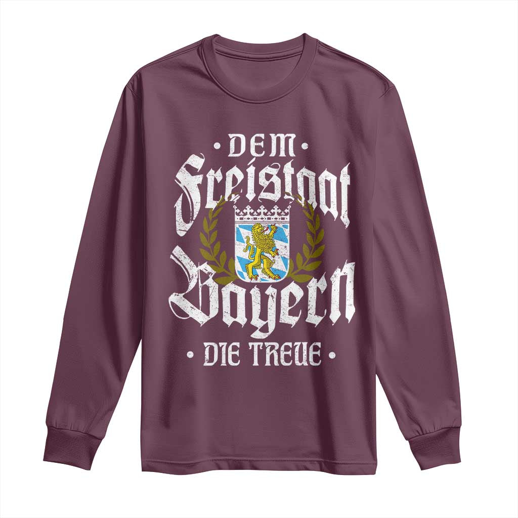 Bayern Bavaria German Long Sleeve Shirt Dem Freistaat Bayern Die Treue - Wonder Print Shop