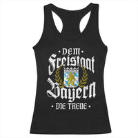 Bayern Bavaria German Racerback Tank Top Dem Freistaat Bayern Die Treue - Wonder Print Shop