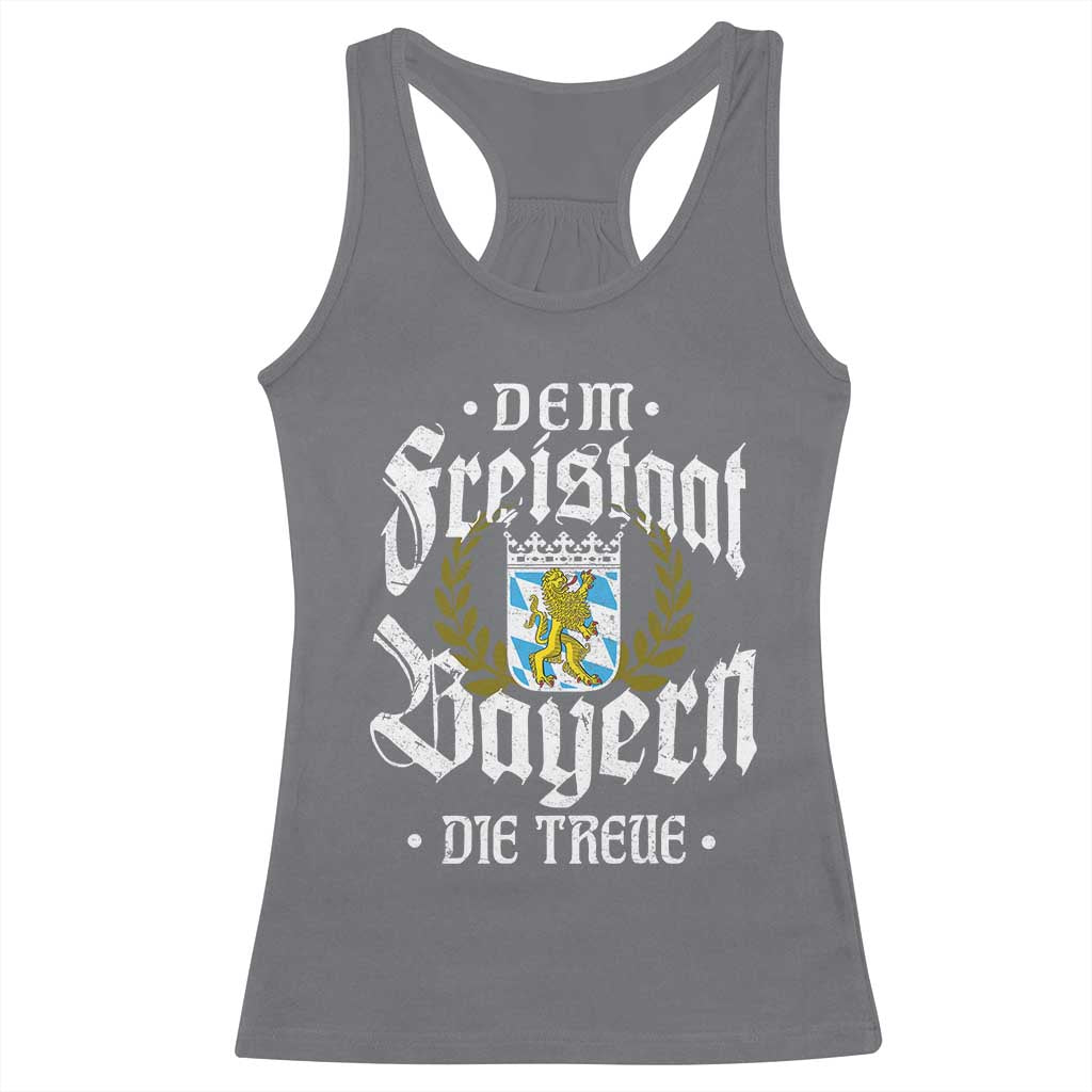 Bayern Bavaria German Racerback Tank Top Dem Freistaat Bayern Die Treue - Wonder Print Shop