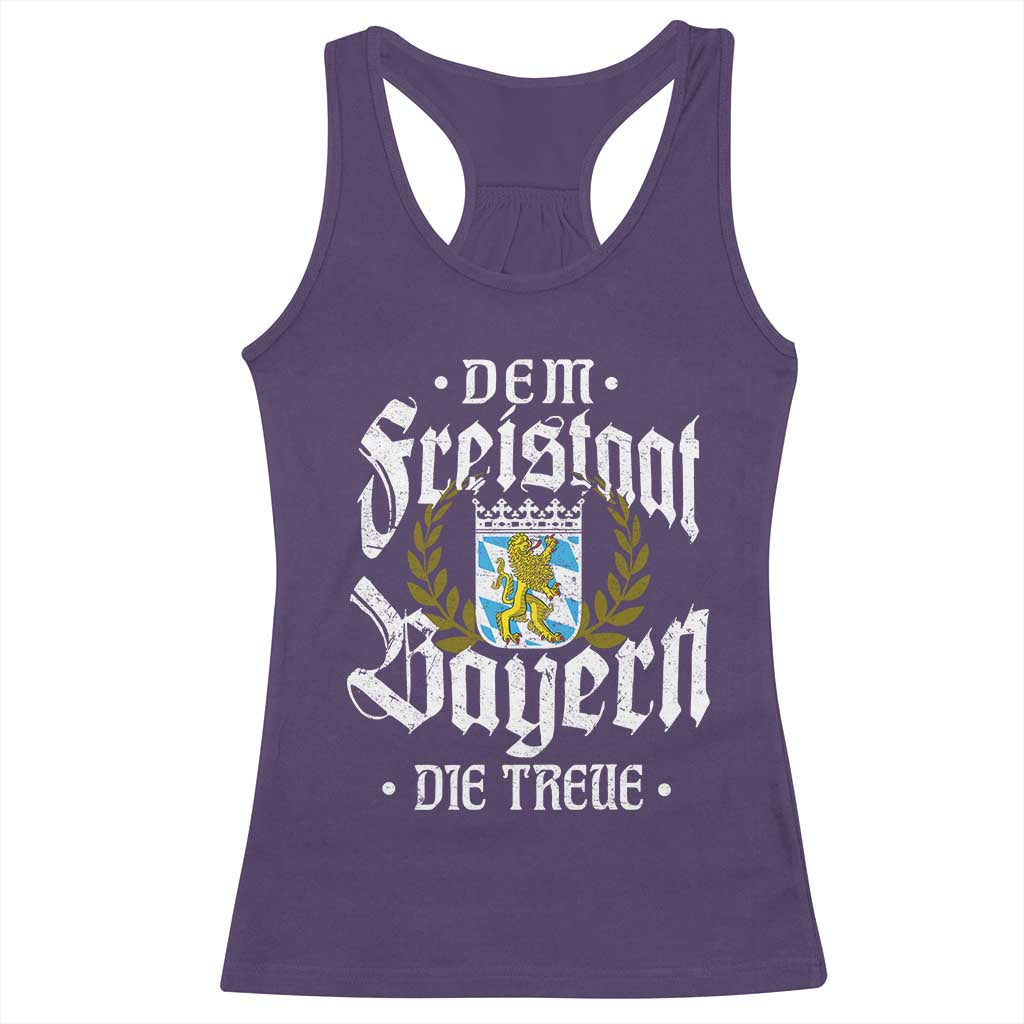 Bayern Bavaria German Racerback Tank Top Dem Freistaat Bayern Die Treue - Wonder Print Shop