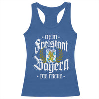 Bayern Bavaria German Racerback Tank Top Dem Freistaat Bayern Die Treue - Wonder Print Shop
