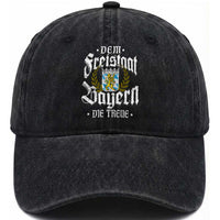 Bayern Bavaria German Washed Cotton Baseball Cap Dem Freistaat Bayern Die Treue