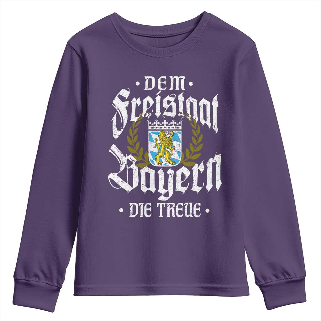 Bayern Bavaria German Youth Sweatshirt Dem Freistaat Bayern Die Treue - Wonder Print Shop